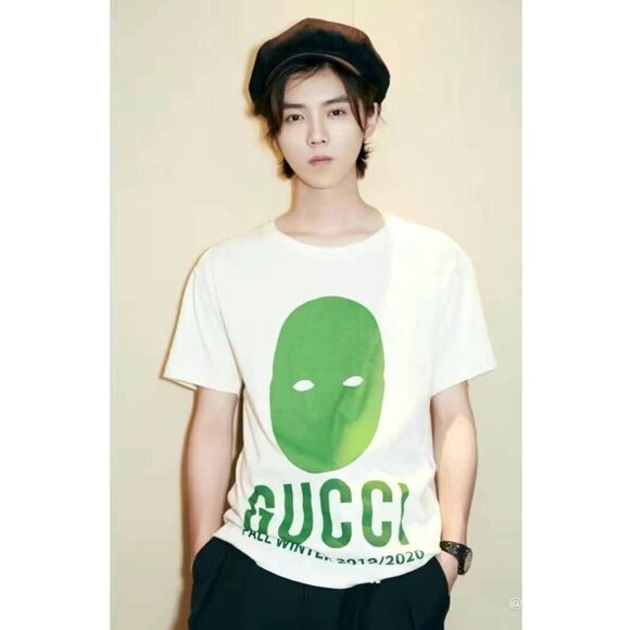 NWT Gucci Manifesto Mask Print Oversized Cotton T-Shirt in White Size XXL - Picture 2 of 13